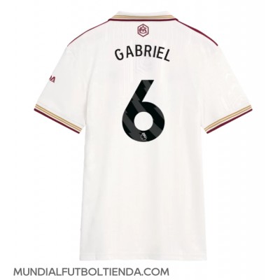 Camiseta Arsenal Gabriel Magalhaes #6 Tercera Equipación Replica 2025-26 para mujer mangas cortas Camiseta Arsenal Gabriel Magalhaes #6 Tercera Equipación Replica 2025-26 para mujer mangas cortas